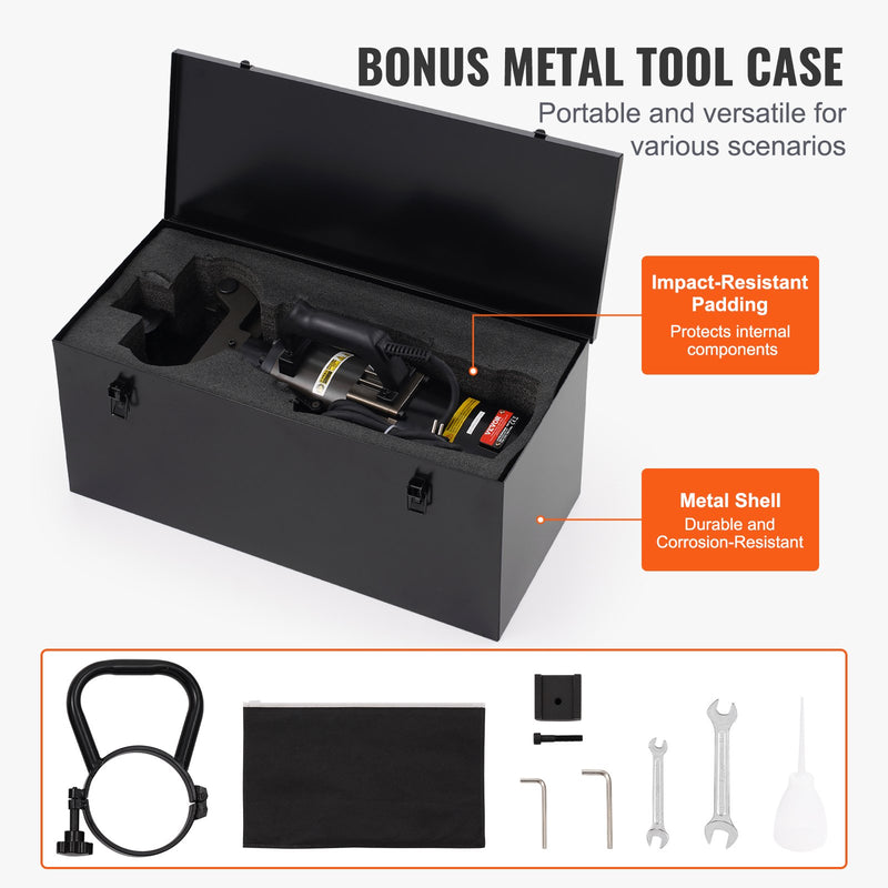 VEVOR 2000W elektriskais hidrauliskais armatūras locītājs - locīšana līdz 20-32 mm armatūrai