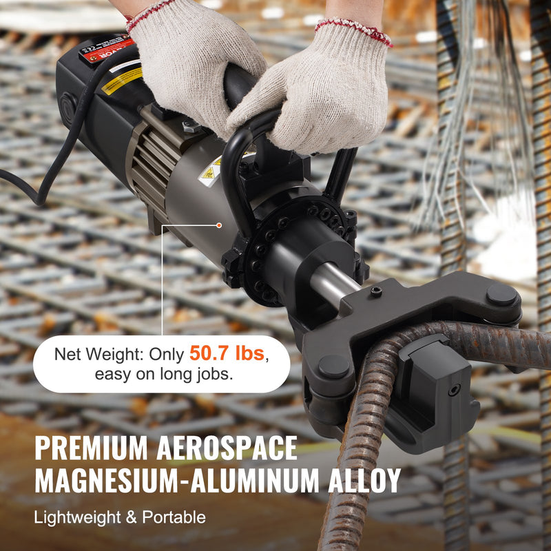 VEVOR 2000W elektriskais hidrauliskais armatūras locītājs - locīšana līdz 20-32 mm armatūrai