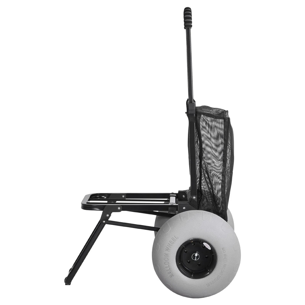 VEVOR pludmales rati ar lieliem smilšu riteņiem, 460 x 375 mm platforma, salokāma konstrukcija, 320 mm balona tipa riteņi, kravnesība 75 kg, regulējams augstums 855–1150 mm, piemēroti pludmalei un kempingam - ZEMLETES.LV