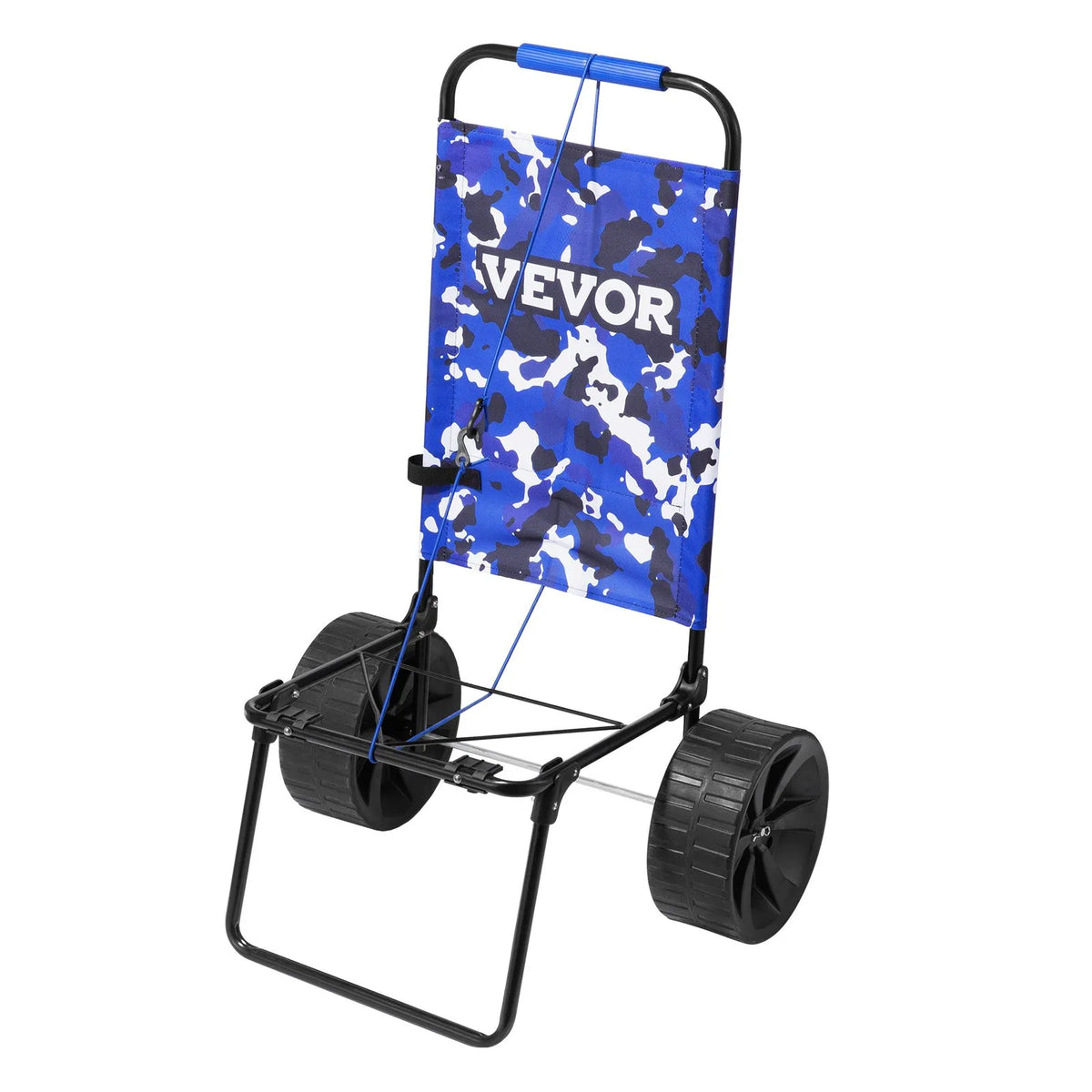 VEVOR pludmales ratiņi ar lieliem riteņiem smiltīm, kravas platforma 391 x 399 mm, 25,4 cm PE cietie riteņi, kravnesība 31,3 kg, salokāmi ratiņi, pastiprināta konstrukcija piknikam, kempingam, makšķerēšanai, pludmalei un dārza darbiem - ZEMLETES.LV