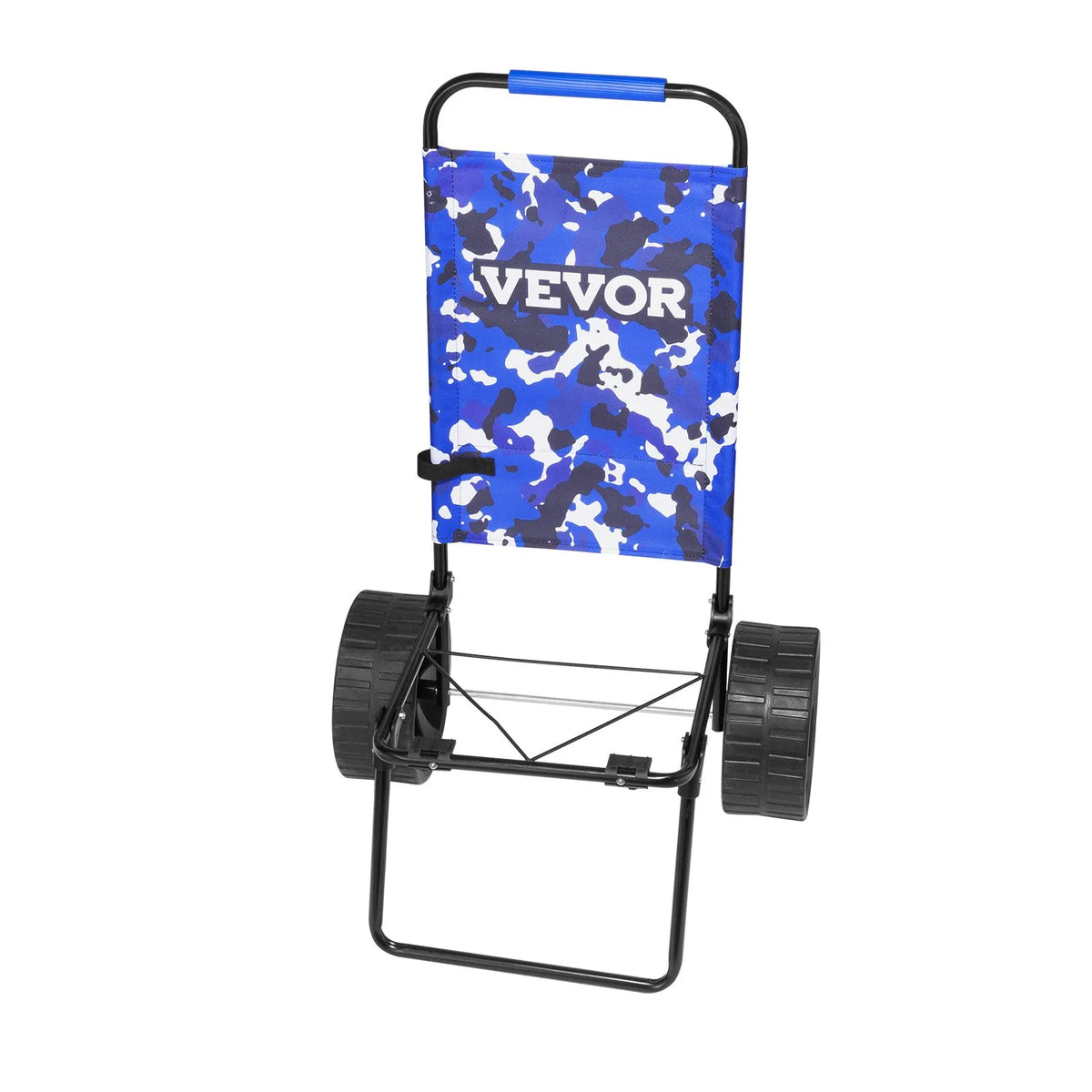 VEVOR pludmales ratiņi ar lieliem riteņiem smiltīm, kravas platforma 391 x 399 mm, 25,4 cm PE cietie riteņi, kravnesība 31,3 kg, salokāmi ratiņi, pastiprināta konstrukcija piknikam, kempingam, makšķerēšanai, pludmalei un dārza darbiem - ZEMLETES.LV