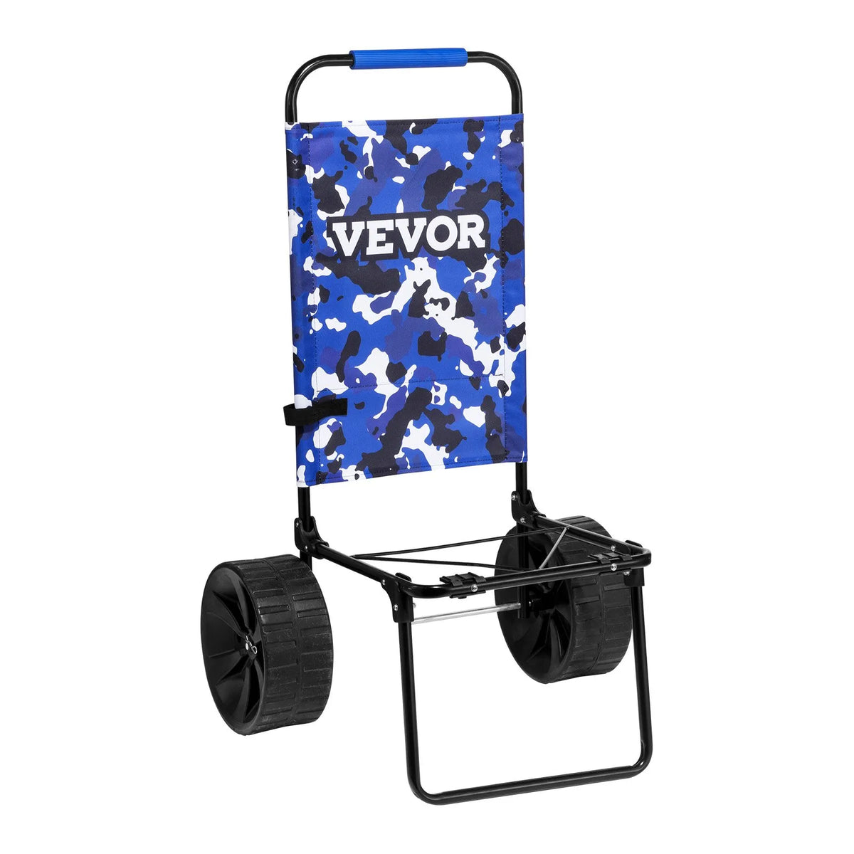 VEVOR pludmales ratiņi ar lieliem riteņiem smiltīm, kravas platforma 391 x 399 mm, 25,4 cm PE cietie riteņi, kravnesība 31,3 kg, salokāmi ratiņi, pastiprināta konstrukcija piknikam, kempingam, makšķerēšanai, pludmalei un dārza darbiem - ZEMLETES.LV