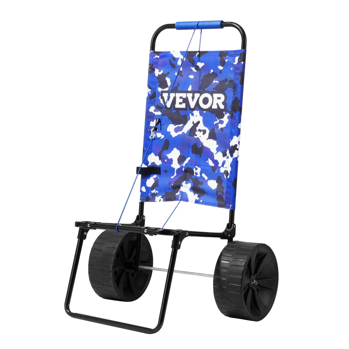 VEVOR pludmales ratiņi ar lieliem riteņiem smiltīm, kravas platforma 391 x 399 mm, 25,4 cm PE cietie riteņi, kravnesība 31,3 kg, salokāmi ratiņi, pastiprināta konstrukcija piknikam, kempingam, makšķerēšanai, pludmalei un dārza darbiem - ZEMLETES.LV