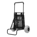 VEVOR pludmales ratiņi ar lieliem riteņiem smiltīm, kravas platforma 511 x 371 mm, 22,9 cm balona tipa riteņi, kravnesība 74,8 kg, salokāmi ratiņi ar regulējamu augstumu 691–1140 mm, pastiprināta konstrukcija pludmalei - ZEMLETES.LV