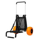 VEVOR pludmales transporta rati ar lieliem riteņiem smiltīm, kravnesība 75 kg, platforma 760 x 390 mm, 305 mm riteņi, salokāmi, regulējams augstums 686–1135 mm - ZEMLETES.LV