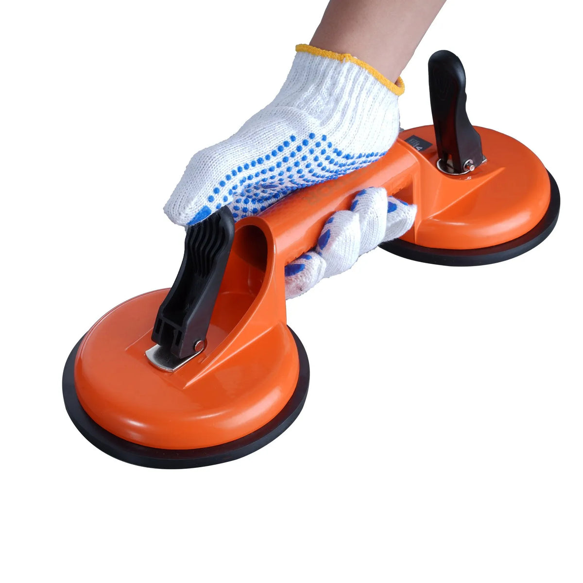 VEVOR Glass Vacuum Suction Cup, 11.9 cm, 2-Piece Set, 149.7 kg Lifting Capacity, Vacuum Suction Cup with Aluminium Handle, Reinforced Industrial Lifting Tool for Moving Glass, Granite, Tiles, Metal and Wood Panels