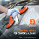 VEVOR stikla vakuuma piesūceknis, 11,9 cm, 2 gab. komplekts, 149,7 kg celtspēja, vakuuma piesūceknis ar alumīnija rokturi, pastiprināts industriāls pacelšanas instruments stikla, granīta, flīžu, metāla un koka paneļu pārvietošanai