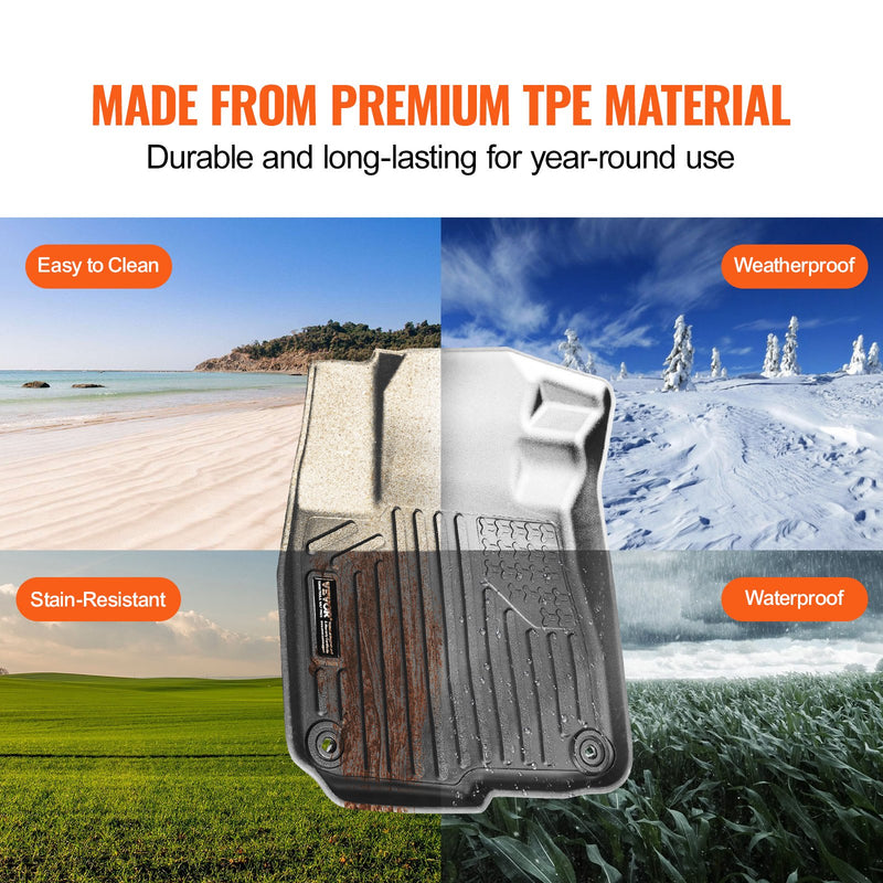 VEVOR automašīnas grīdas paklāji Honda CR-V Hybrid (2017–2022), 3 gab., TPE