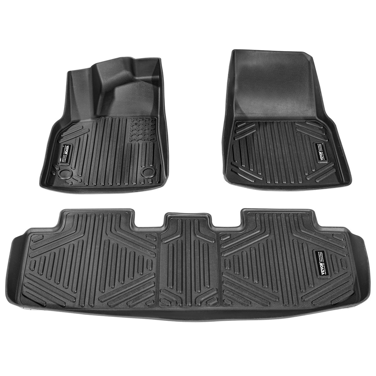 VEVOR Car Floor Mats for Tesla Model Y (2021–2024), 3 pcs, TPE