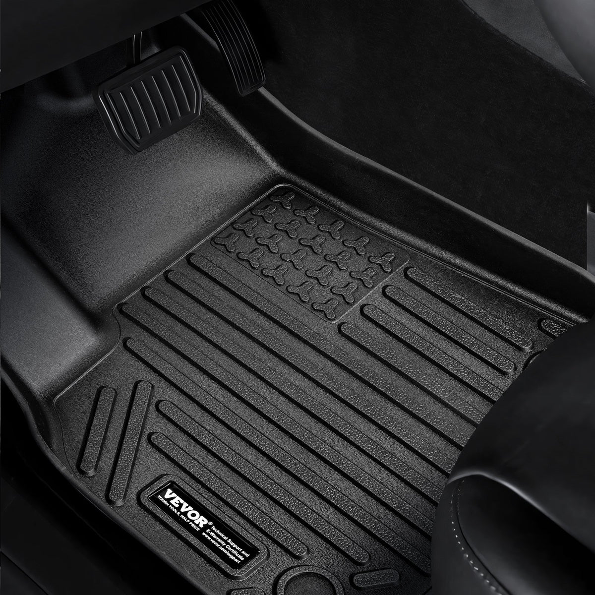 VEVOR Car Floor Mats for Tesla Model Y (2021–2024), 3 pcs, TPE