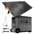 14 dienu piegāde_Pārnēsājama saules enerģijas spēkstacija 5 kVA, 2500 W, LiFePO4 akumulators, tīras sinusoīdas 220 V izeja, saules paneļu uzlāde, mājai, kempingam un rezerves barošanai
