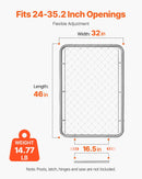 Ķēžu posmu žoga vārti 81 × 117 см, regulējami, cinkoti, rūsas izturīgi
