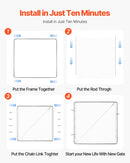 Metāla sieta dārza vārti 914 × 1219 мм (stabi nav iekļauti)