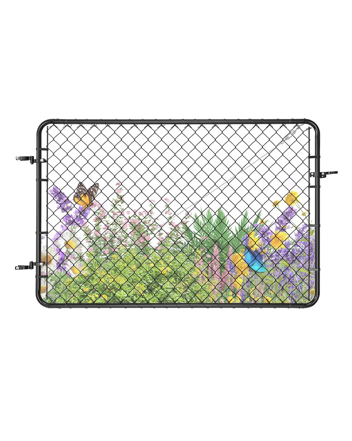 Mesh Fence Gate 0.67–1.83 × 1.83 m, for Garden (Posts Not Included)