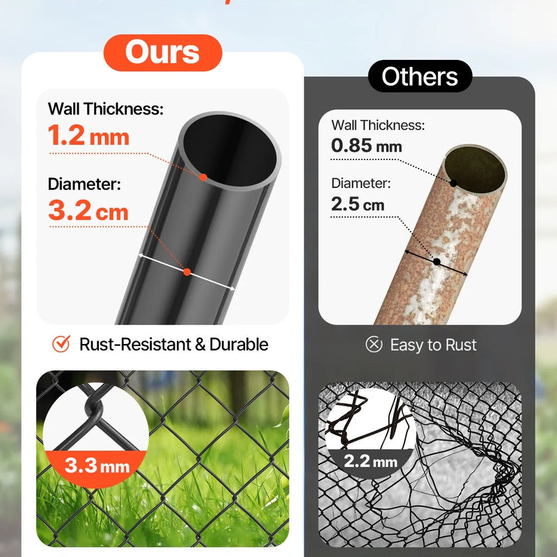 Sieta žoga vārti 0,67-1,83 × 1,83 м, dārzam (stabi nav iekļauti komplektā)