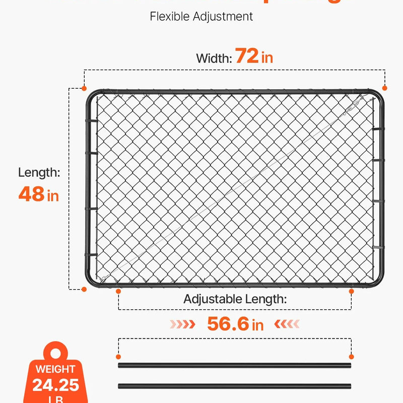 Sieta žoga vārti 0,67-1,83 × 1,83 м, dārzam (stabi nav iekļauti komplektā)