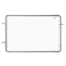 Ķēžu posmu žoga vārti 183 × 122 cm, regulējami, cinkoti, rūsas izturīgi, piemēroti 67-183 cm × 183 cm atvērumam, stabi nav iekļauti