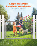 Ķēžu posmu žoga vārti 183 × 122 cm, regulējami, cinkoti, rūsas izturīgi, piemēroti 67-183 cm × 183 cm atvērumam, stabi nav iekļauti