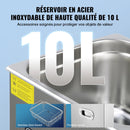 VEVOR 10 l ultraskaņas tīrītājs ar digitālo taimeri un sildītāju, profesionāls ultraskaņas rotaslietu tīrītājs, nerūsējošā tērauda sildāma tīrīšanas iekārta brillēm, pulksteņiem, gredzeniem, sīkām detaļām un iespiedshēm