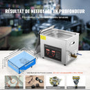 VEVOR 10 l ultraskaņas tīrītājs ar digitālo taimeri un sildītāju, profesionāls ultraskaņas rotaslietu tīrītājs, nerūsējošā tērauda sildāma tīrīšanas iekārta brillēm, pulksteņiem, gredzeniem, sīkām detaļām un iespiedshēm