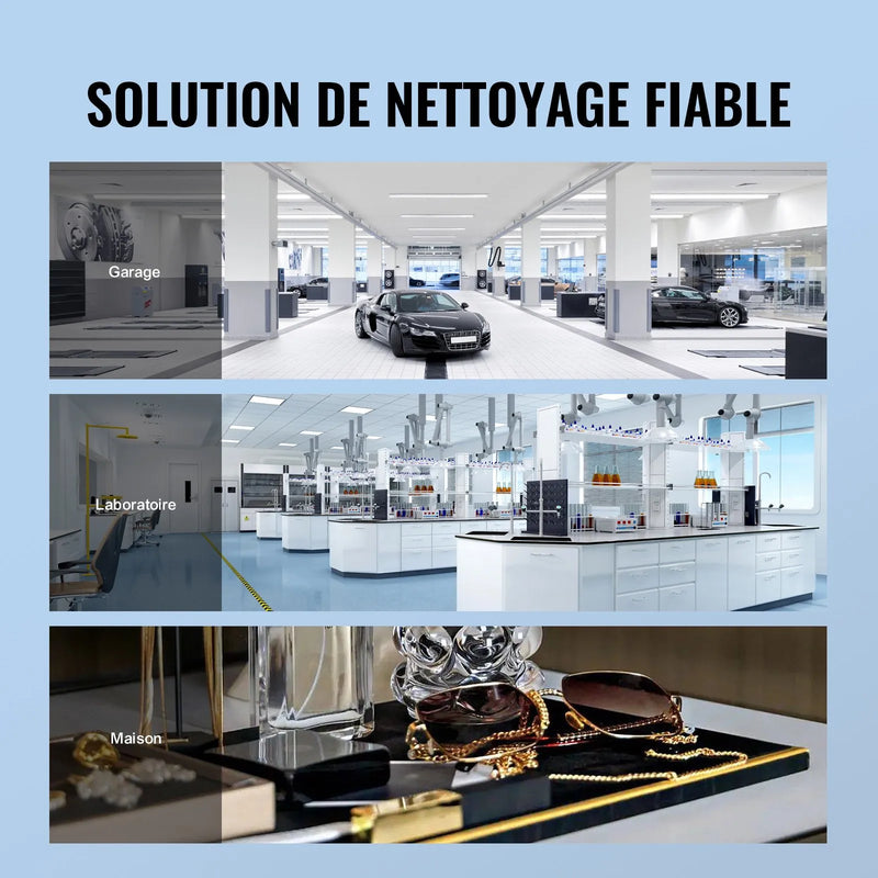 VEVOR 10 l ultraskaņas tīrītājs ar digitālo taimeri un sildītāju, profesionāls ultraskaņas rotaslietu tīrītājs, nerūsējošā tērauda sildāma tīrīšanas iekārta brillēm, pulksteņiem, gredzeniem, sīkām detaļām un iespiedshēm