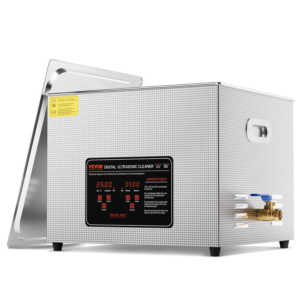 VEVOR 15 L Ultrasonic Cleaner, Professional 360 W Cleaning Machine with Timer and Heater, 40 kHz Digital Ultrasonic Cleaner with Basket, Watches, Glasses, Jewellery, Dentures, Industrial Parts and Tools