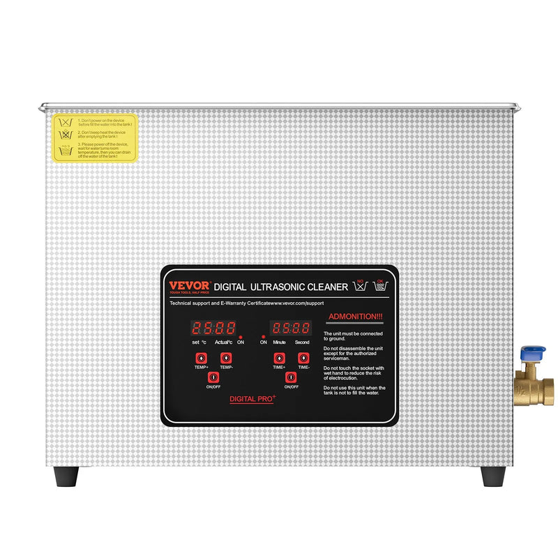 VEVOR 15 l ultraskaņas tīrītājs, profesionāla 360 W tīrīšanas iekārta ar taimeri un sildītāju, 40 kHz digitālais ultraskaņas tīrītājs ar grozu, pulksteņiem, brillēm, rotaslietām, zobu kapēm, rūpnieciskām detaļām un instrumentiem