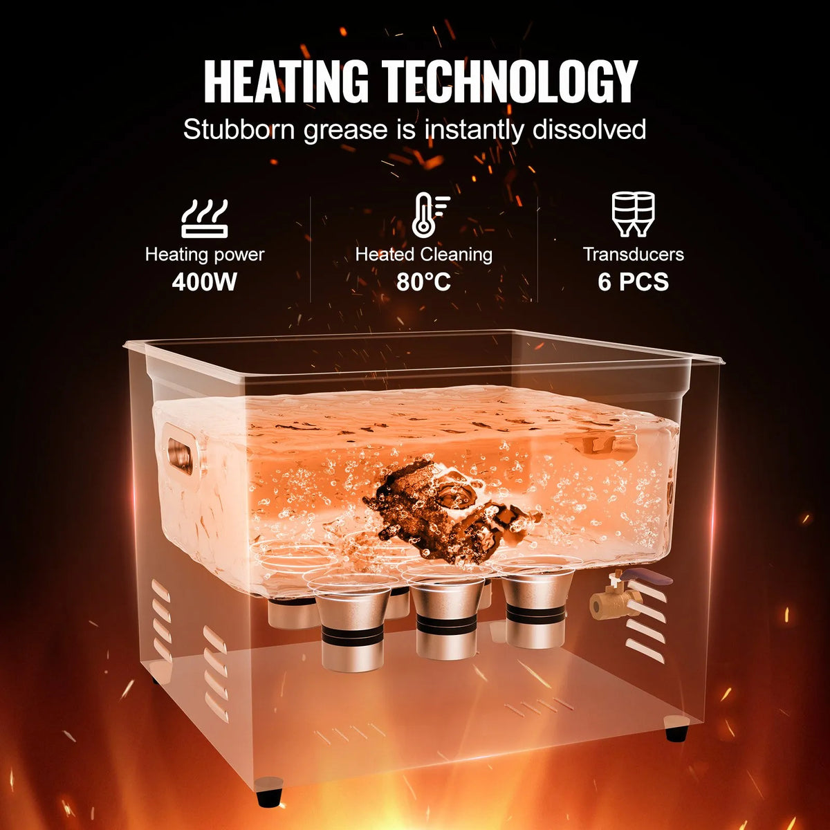 VEVOR 15 L Ultrasonic Cleaner, Professional 360 W Cleaning Machine with Timer and Heater, 40 kHz Digital Ultrasonic Cleaner with Basket, Watches, Glasses, Jewellery, Dentures, Industrial Parts and Tools