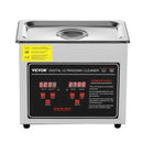VEVOR ultraskaņas tīrītājs 3 l ar digitālo taimeri un sildītāju, profesionāls ultraskaņas rotaslietu tīrītājs, nerūsējošā tērauda sildāma tīrīšanas iekārta brillēm, pulksteņiem, gredzeniem, sīkām detaļām un iespiedshēm