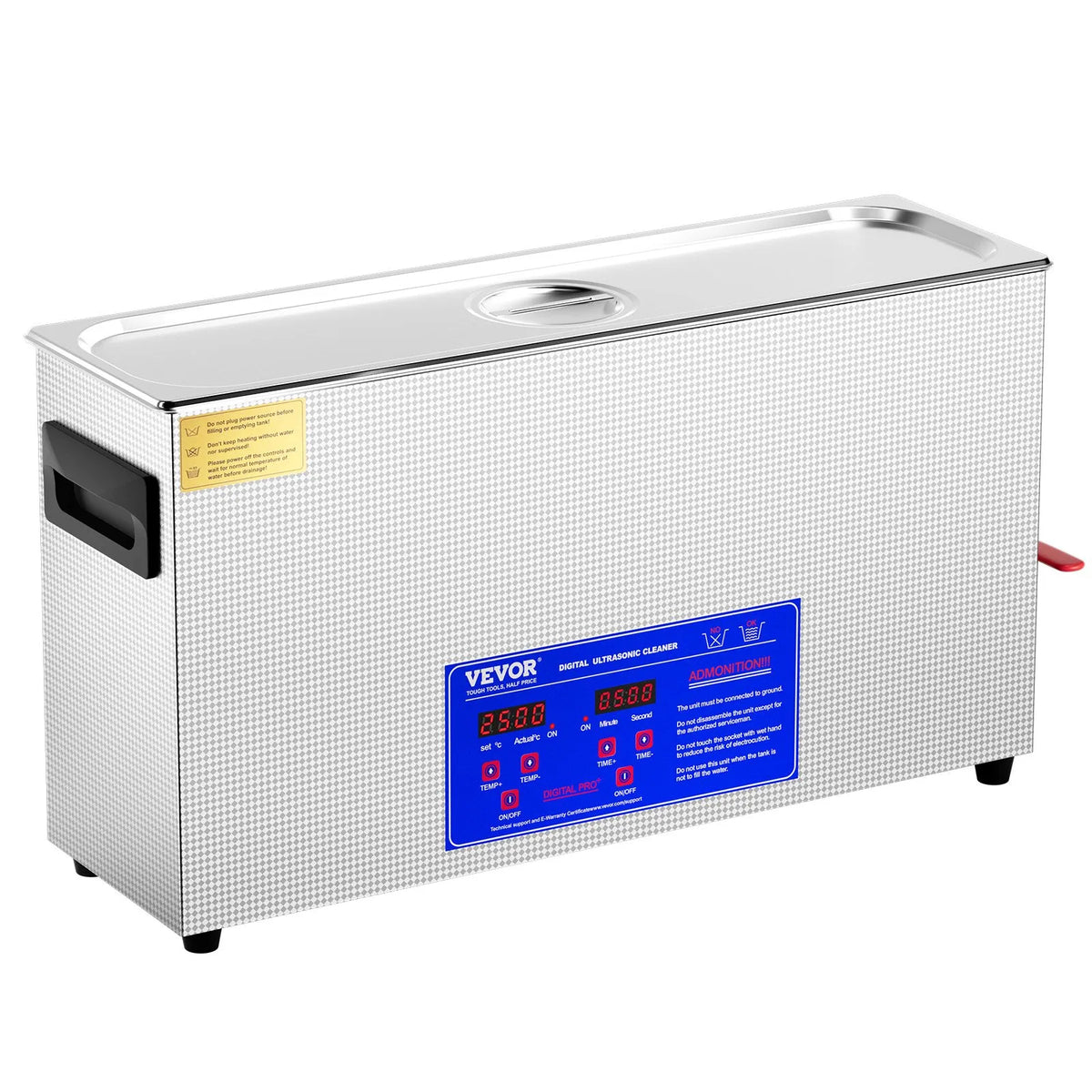 VEVOR 10 L Ultrasonic Cleaner, 300 W Professional Ultrasonic Cleaning Machine with Timer and Heater, 40 kHz Digital Ultrasonic Cleaner with Basket for Guns, Cartridges and Military Accessories