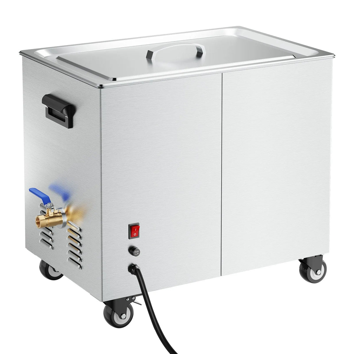 VEVOR Ultrasonic Cleaner 50 l, Professional Ultrasonic Cleaning Machine with Cleaning Basket and Digital Display, 840 W Stainless Steel Cleaning Equipment with Wheels for Industrial Parts and Carburettors