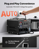VEVOR sprieguma automātiskais pārveidotājs transformators 5000 VA ar 110 V uz 220 V un 220 V uz 110 V pārveidošanu, ar 3 US ligzdām, 3 EU ligzdām, LCD displeju un automātiskā drošinātāja aizsardzību - ZEMLETES.LV