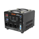 VEVOR sprieguma automātiskais pārveidotājs transformators 6000 VA, 110 V–220 V / 220 V–110 V, ar 3 US un 3 EU ligzdām, LCD displeju un ķēdes aizsardzību - ZEMLETES.LV