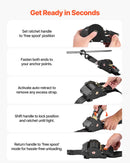 VEVOR ievelkamas sprūdrata stiprinājuma siksnas, 50,8 mm × 3 m, ar S veida āķiem, pārrāvuma izturība 1375 kg, 2 mīkstās cilpas, kravas nostiprināšanai pārvadāšanā, piekabēs, motocikliem, kajakiem un uz auto jumta, 2 gab. komplekts