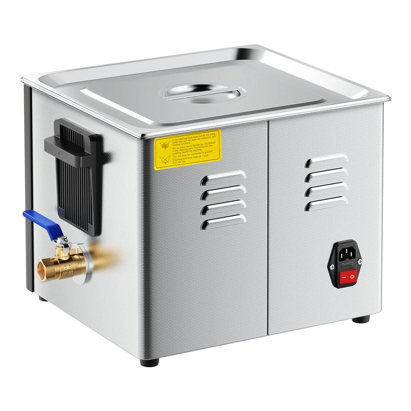 VEVOR 15 l ultraskaņas tīrītājs, profesionāla ultraskaņas tīrīšanas iekārta ar tīrīšanas grozu un digitālo displeju, 240 W nerūsējošā tērauda 40 kHz industriāls tīrītājs detaļu, karburatoru un instrumentu tīrīšanai