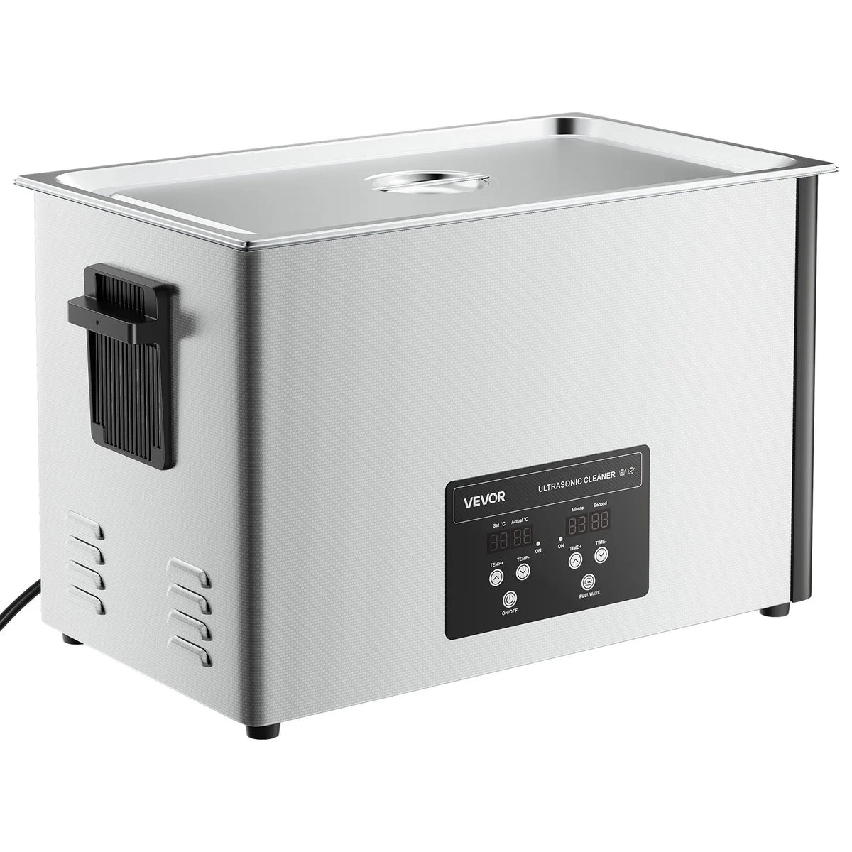 VEVOR 30 l Ultrasonic Cleaner, Professional Ultrasonic Cleaning Machine with Cleaning Basket and Digital Display, 480 W Stainless Steel 40 kHz Industrial Cleaner for Parts, Carburettors and Tools