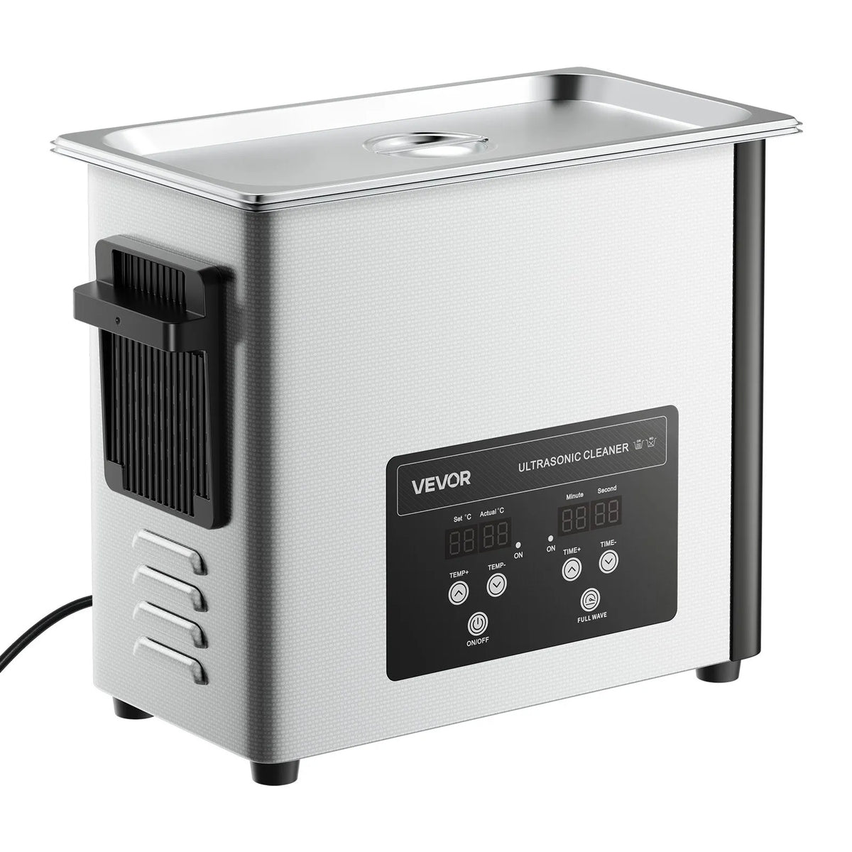 VEVOR 6 l Ultrasonic Cleaner, Professional Ultrasonic Cleaning Machine with Cleaning Basket and Digital Display, 120 W Stainless Steel 40 kHz Cleaning Machine for Watches, Razors, Jewellery, Coins and Other Items