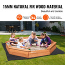 VEVOR koka smilšu kaste ar pārsegu, astoņstūraina smilšu kaste 192 × 192 × 23 cm ar 4 sēdvietām un apakšas oderi, bērnu smilšu kaste lietošanai pagalmā, pludmalē vai parkā, piemērota bērniem no 3 līdz 12 gadiem