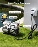 VEVOR dīķu aerators, aerācijas sistēma 5,2 CFM dīķiem līdz 3 akriem, 4/5 ZS gaisa kompresors, 2 difuzori un divas 30,5 m noslogotas šļūtenes, āra dīķu aerācijas sūknis dziļūdens skābekļa cirkulācijai