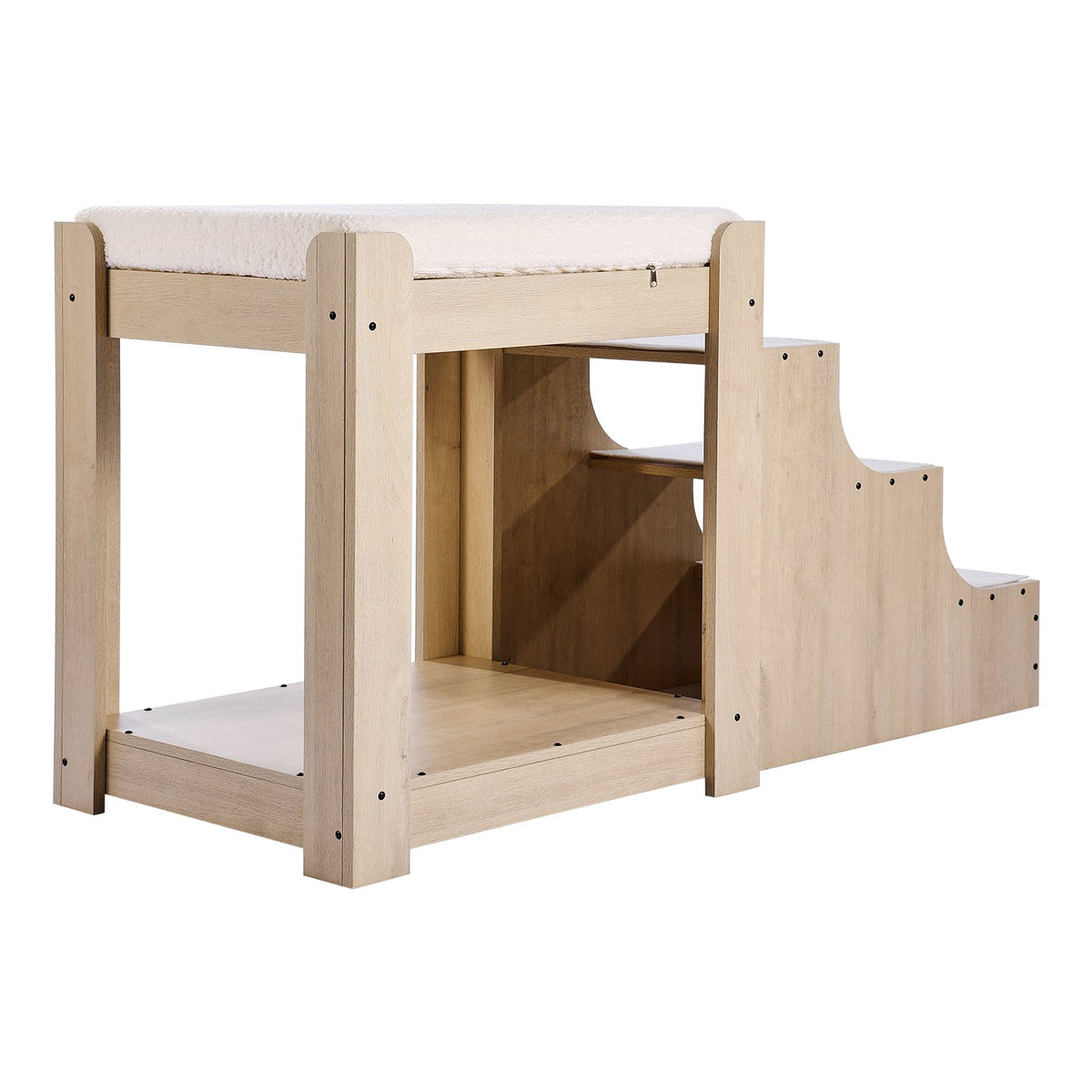 VEVOR Two-Storey Pet Bed with Stairs and Window, Bedside Placement