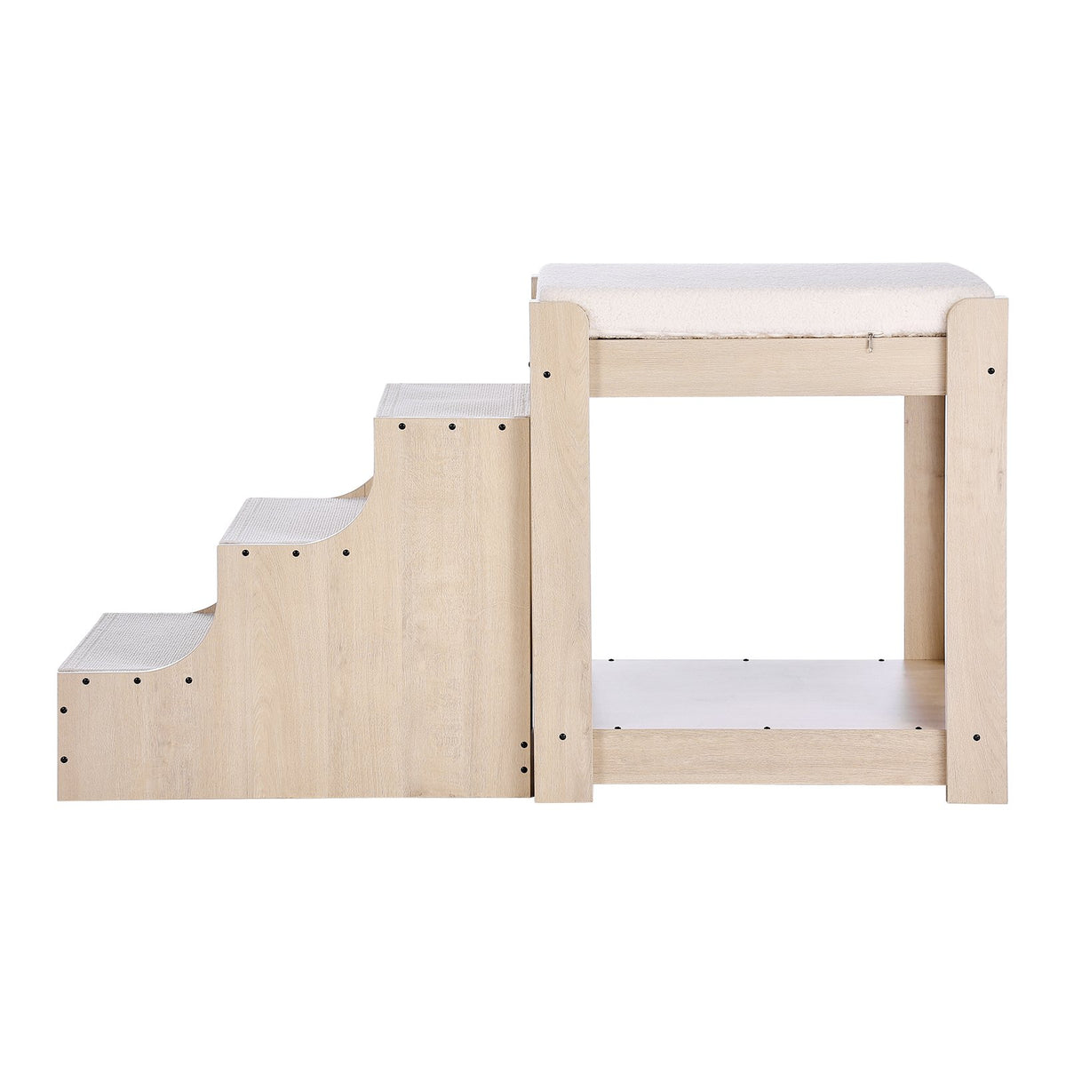 VEVOR Two-Storey Pet Bed with Stairs and Window, Bedside Placement