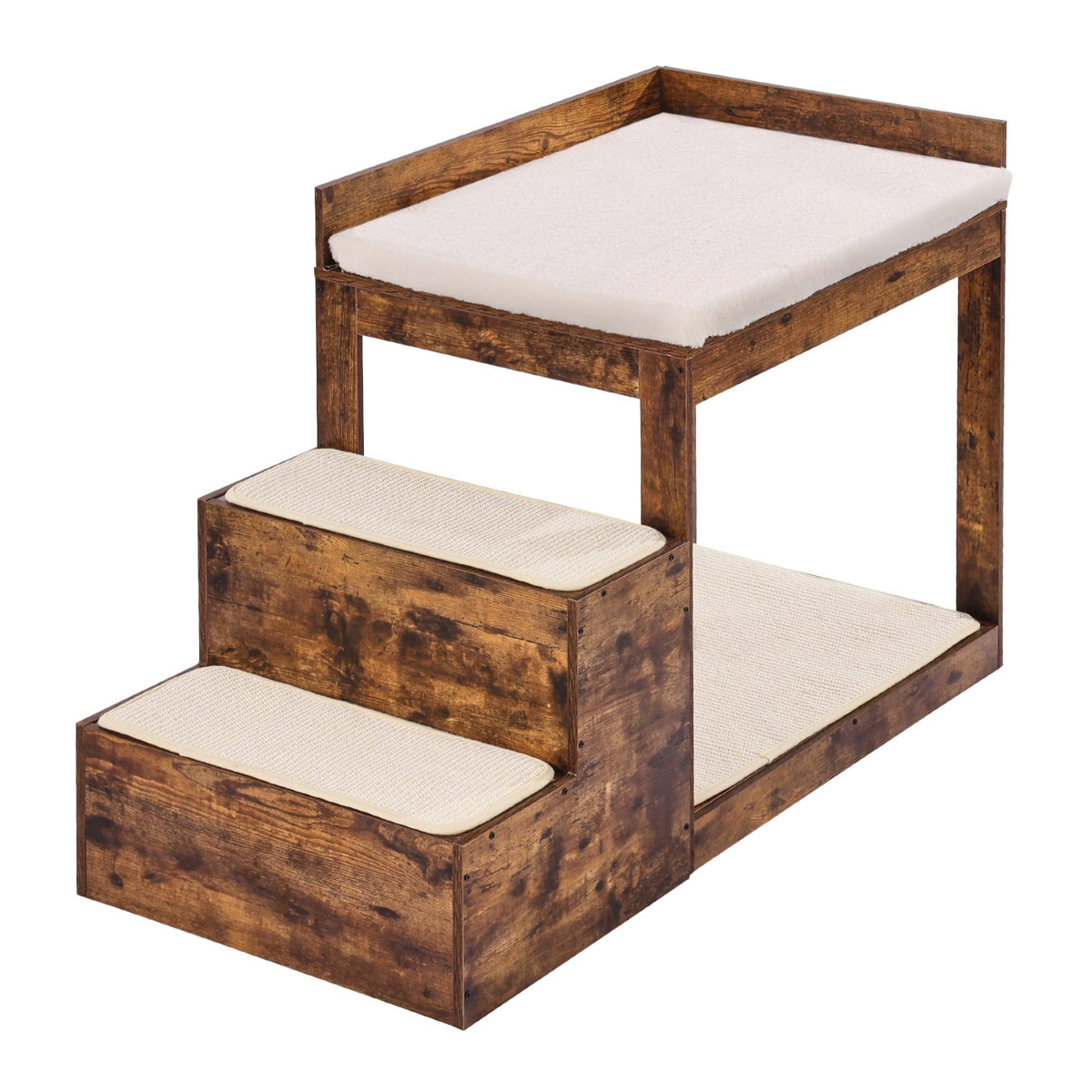 VEVOR Two-Storey Pet Bed with Stairs and Window Sofa, Medium