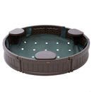 VEVOR smilšu kaste ar pārsegu, apaļa HDPE smilšu kaste Ø120 × 23 cm ar 3 stūra sēdvietām un apakšas oderi, bērnu smilšu kaste lietošanai pagalmā, pludmalē vai parkā, piemērota bērniem no 3 līdz 12 gadiem, brūnā krāsā