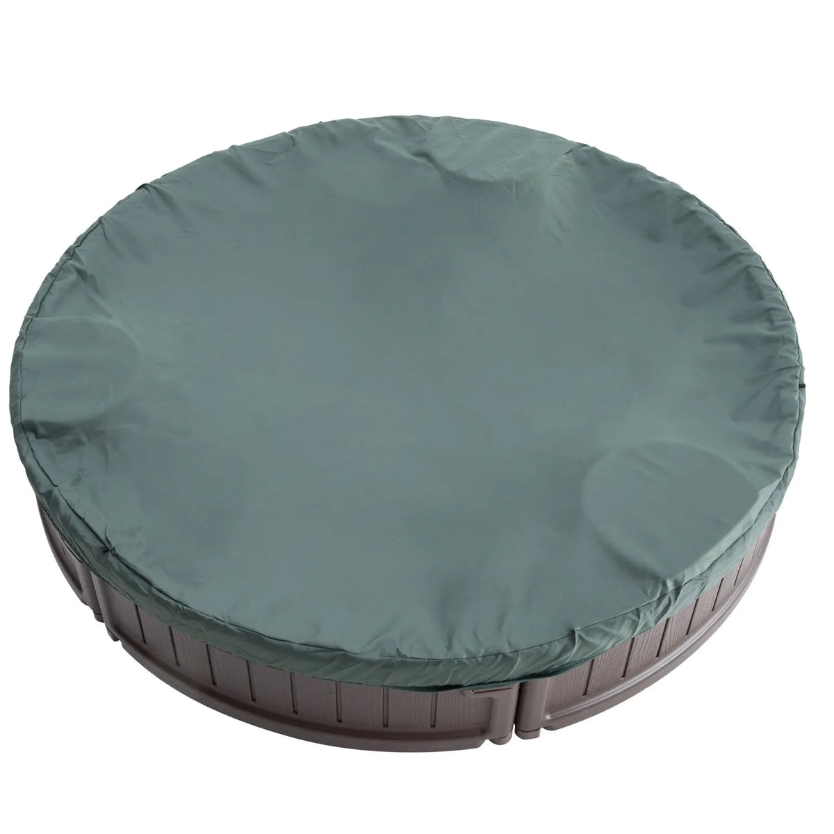 VEVOR Round Sandbox with Cover and 3 Seats, HDPE, Ø 120 × 23 cm, Brown