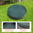 VEVOR smilšu kaste ar pārsegu, apaļa HDPE smilšu kaste Ø120 × 23 cm ar 3 stūra sēdvietām un apakšas oderi, bērnu smilšu kaste lietošanai pagalmā, pludmalē vai parkā, piemērota bērniem no 3 līdz 12 gadiem, brūnā krāsā