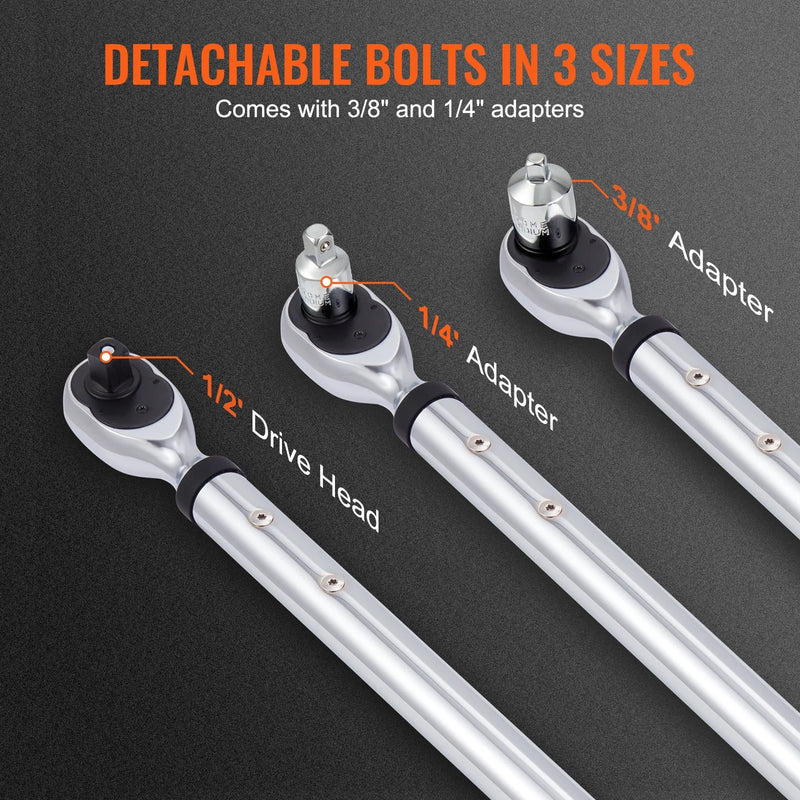 Digitālais momentslēdzis 12,7 mm, 34–340 Nm, ±2 % precizitāte, 3 režīmu komplekts ar LED un skaņas signālu