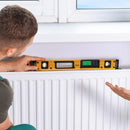 VEVOR magnētiskais torpēdas līmeņrādis 600 mm ar LED apgaismotu displeju, mehāniskiem burbuļlīmeņiem un 0 - 360° lineālu, alumīnija sakausējuma līmeņošanas instruments ar skatlogu santehnikai un kokapstrādei - ZEMLETES.LV