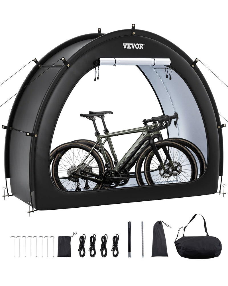 VEVOR āra velosipēda uzglabāšanas telts, ventilatora formas ūdensizturīga velosipēda telts 1–2 velosipēdiem