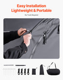 VEVOR āra velosipēda uzglabāšanas telts, ventilatora formas ūdensizturīga velosipēda telts 1–2 velosipēdiem