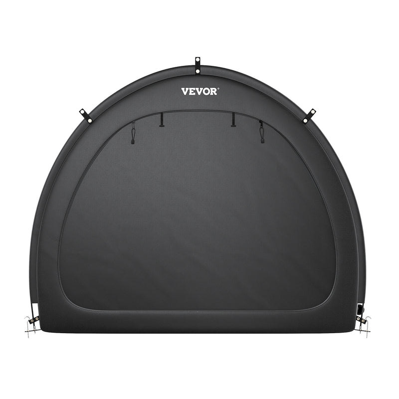 VEVOR āra velosipēdu uzglabāšanas telts, ventilatora formas divdurvju velosipēda nojume 4–5 velosipēdiem